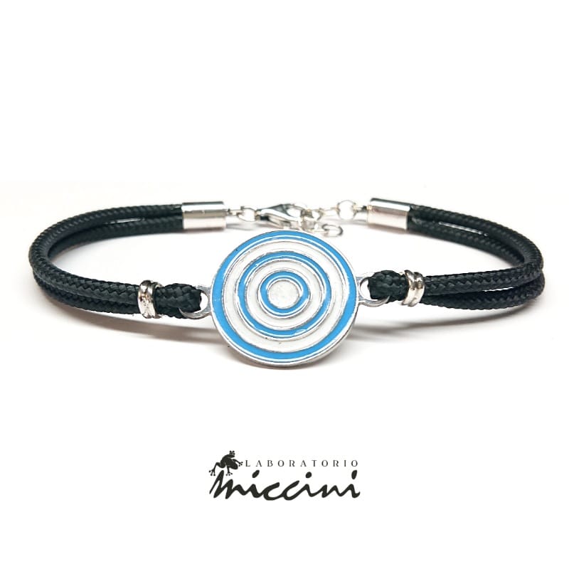 Bracciale con cerchi colorati in argento