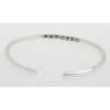 Bracciale Rigido Sottile in Argento inciso