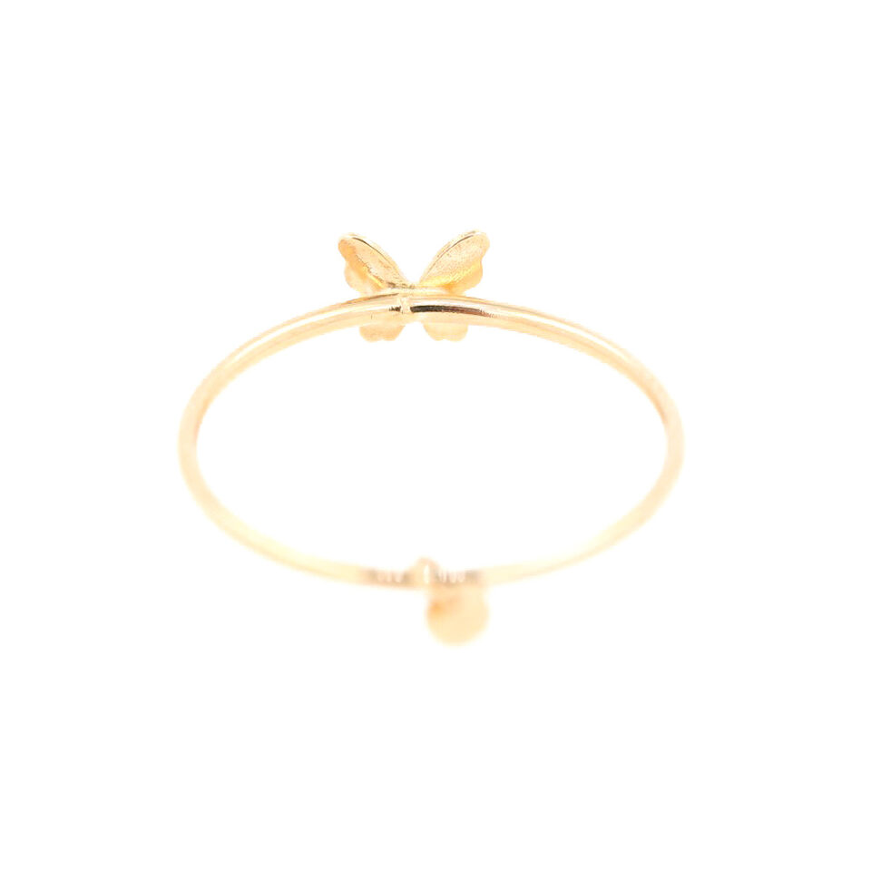 anello farfalla in oro giallo