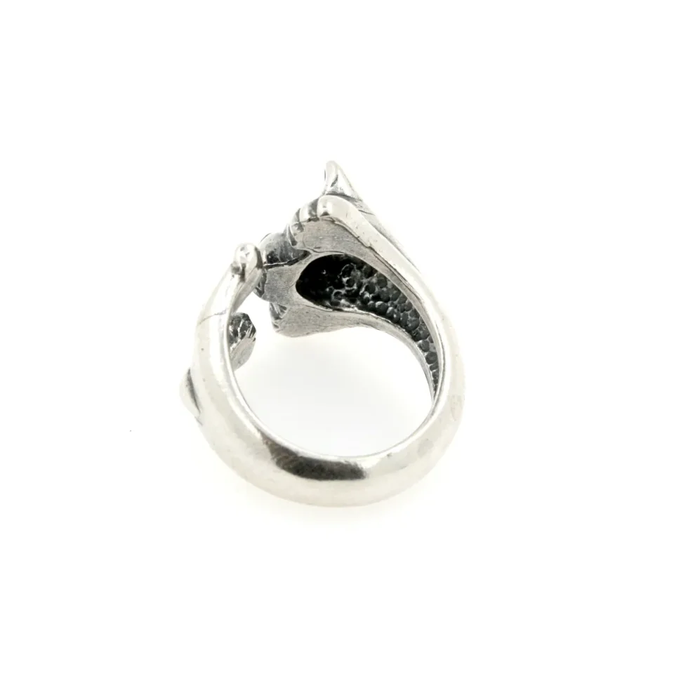 anello in argento bulldog